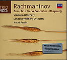 copertina RACHMANINOV SERGEI Complete Piano Concertos (3 Cd)