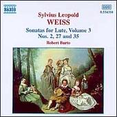 copertina WEISS SYLVIUS LEOPOLD Sonatas For Lute Vol.3