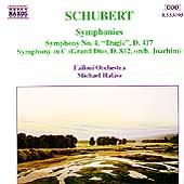 copertina SCHUBERT FRANZ Sinfonia N.4 & Sinfonia In C
