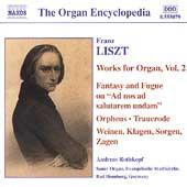 copertina LISZT FRANTZ Works For Organ Vol,2
