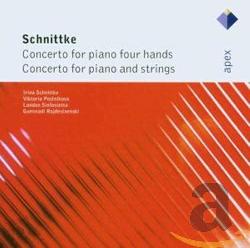 copertina SCHNITTKE ALFRED Concerto For Piano Four Hands / Concerto For Piano Ans Strin
