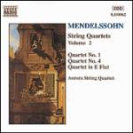 copertina MENDELSSOHN FELIX String Quartets Vol.2