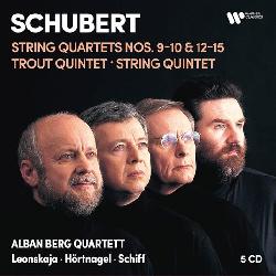 copertina SCHUBERT FRANZ String Quartets Nos.9-10 E 12 E 15 (5cd)