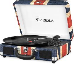 VICTROLA Giradischi Victrola  (uk) A Valigia Vintage Bluetooth 3 Velo